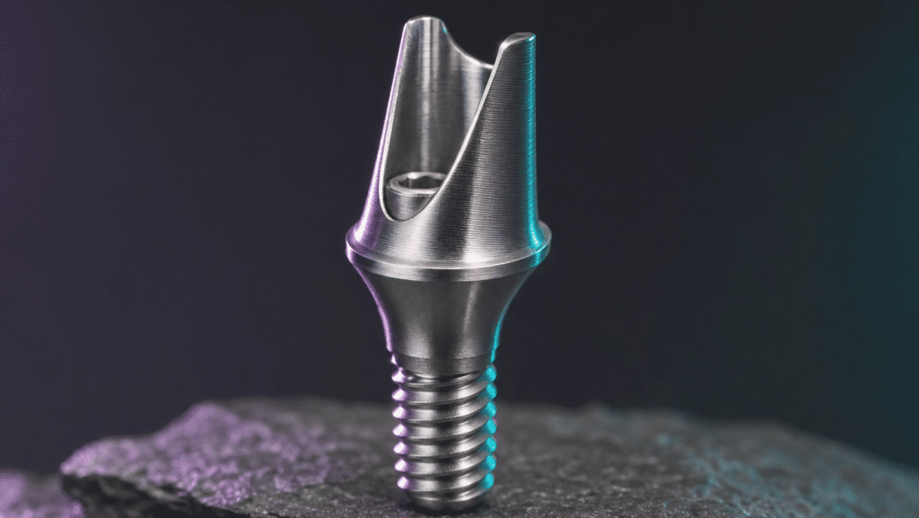 Milled titanium custom implant abutment