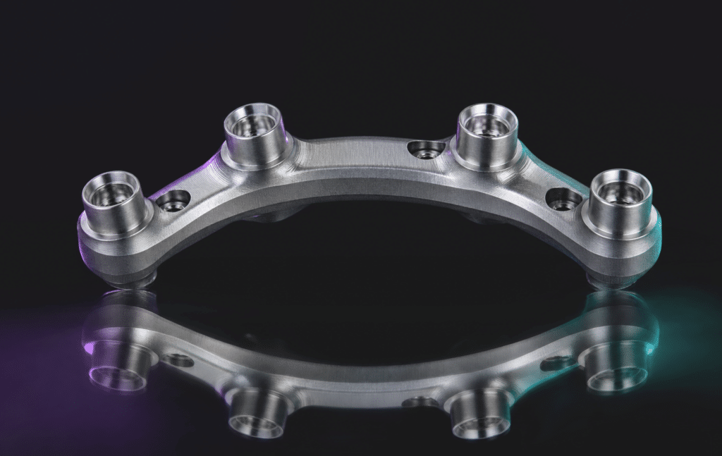 Milled titanium full-arch implant bar